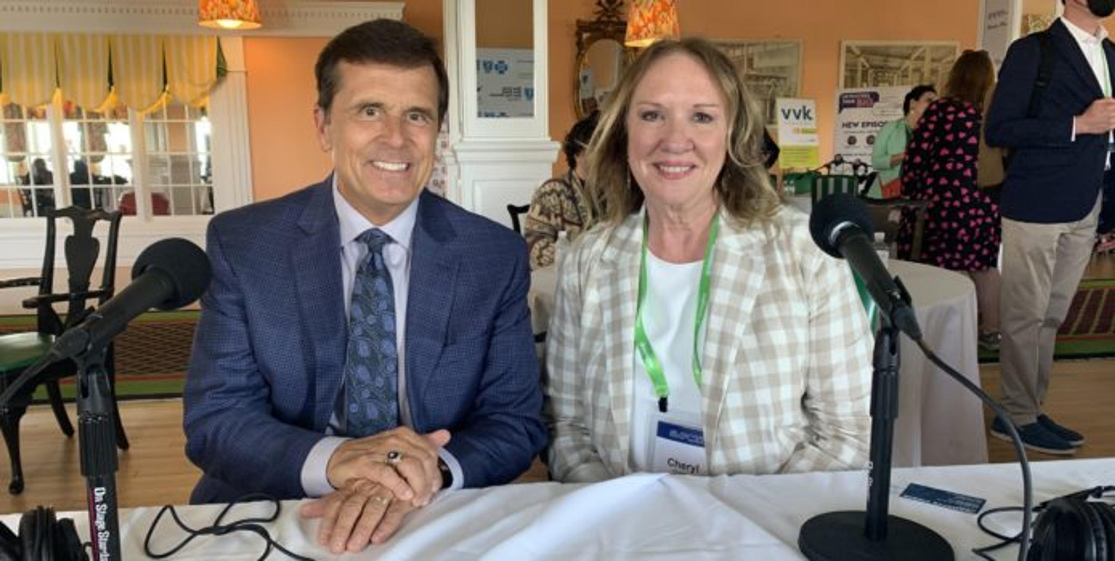 Chuck Gaidica with Cheryl Carrier at the Mackinac Policy Conference